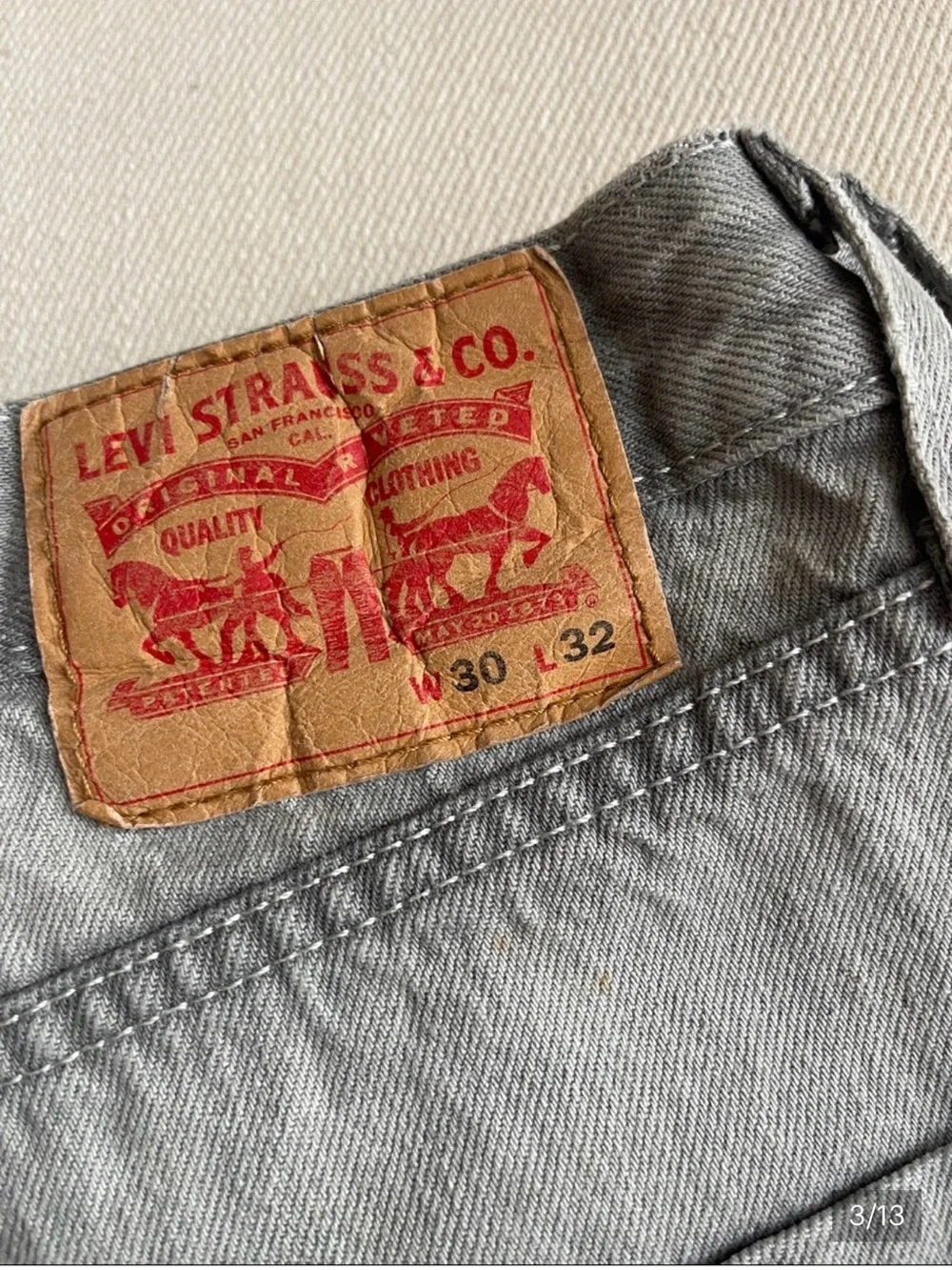 A ♦️LEVI'S | Carpenter Painter Pants | Light Gray 100% Cotton 15/11/28 - Picture 3 of 7